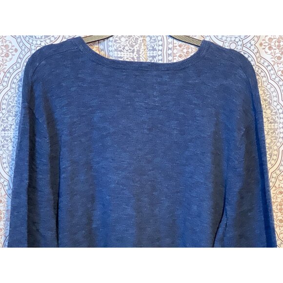 Mens American Eagle Outfitters Blue V-Neck Sweater Size L Lightweight Knit - Picture 4 of 9